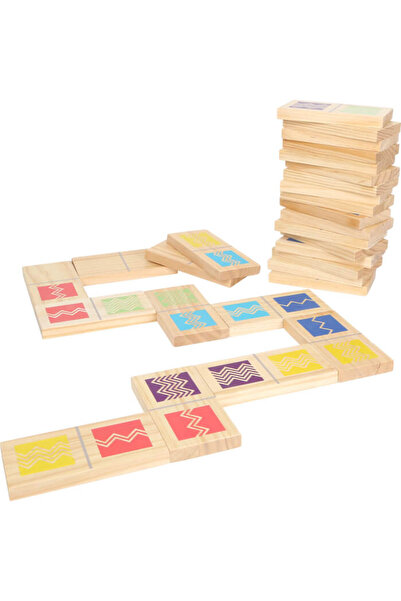 Small Foot Set Domino XXL din lemn „Active” – 28 de piese mari 15 cm, 3+ ani