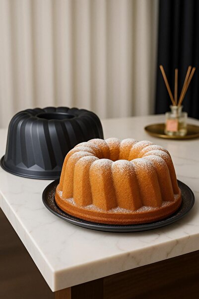 Pazarika Büyük Boy Kek Kalıbı – Desenli Yuvarlak Fırın Kalıbı