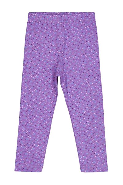 Civil Girls Crispy Flower Printed 2-5 Years Old Leggings - Lilac 2-3 Years Old