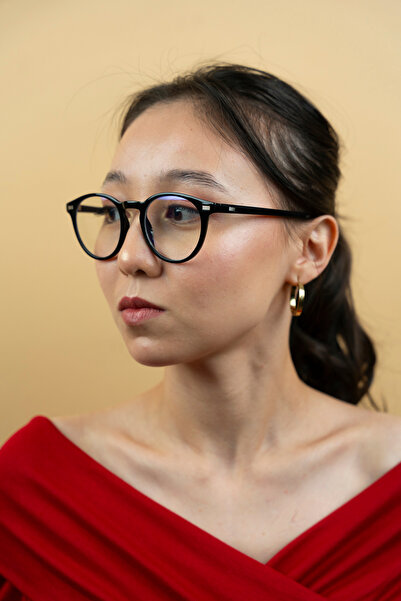 TARSS Edwin Black Unisex Round Blue Light Filter Glasses |   Flexible Lightweight Durable