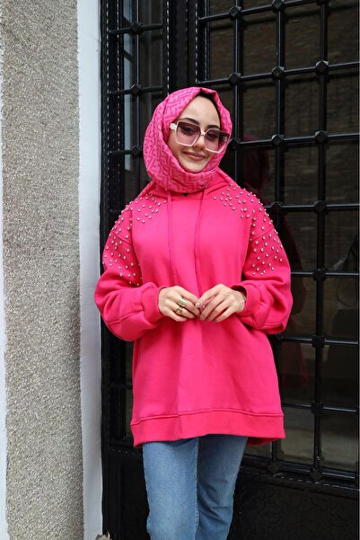 W WARGA Stone Detail Hooded Sweatshirt