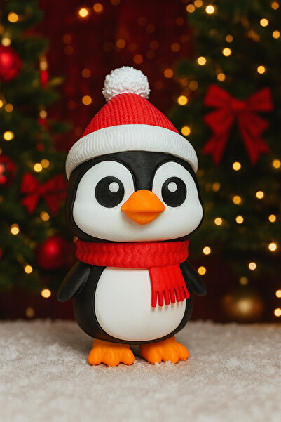 BULUT 3D Tasarım Yılbaşı Penguen Figürü-Yılbaşı Özel