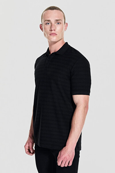 Guess Designed Men's Black Regular Fit Polo T-Shirt M5Yp01Kcxz1-Jblk
