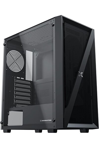 Xigmatek علبة ألعاب Blade Arctic ATX Mid Tower مزودة بإضاءة RGB وUSB 3.0 (Xigmatek، باللون الأسود)