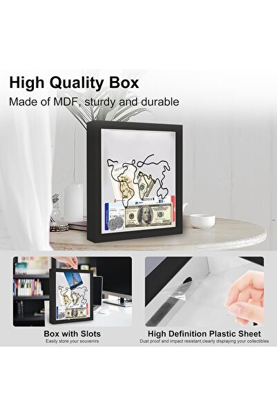 KOWVOWZ Adventure Archive Box, Travel Shadow Box (12x12 in)