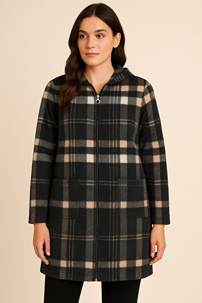 Modayase Women's Zippered Fleece Cardigan Coat