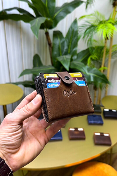 CüzCan Enra Brown Genuine Leather Card Holder Wallet Is Stylish and Convenient