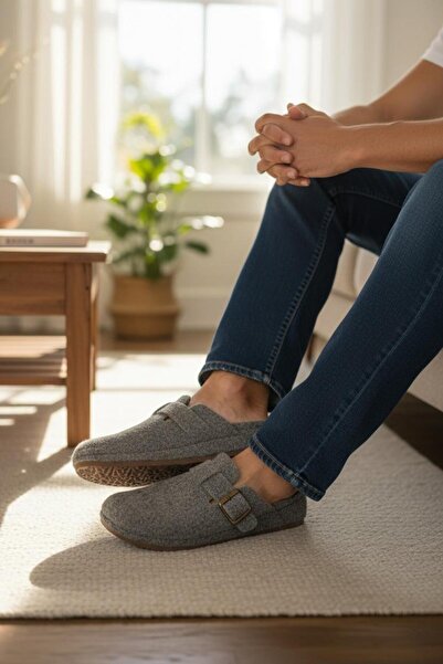 Twigy Full Orthopedic Felt Men's Comfortable and Lightweight Stylish Smoked House Slippers