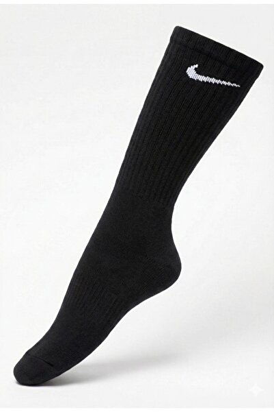 Nike Unisex long ribbed socks set, 3 pairs, Black, One Size