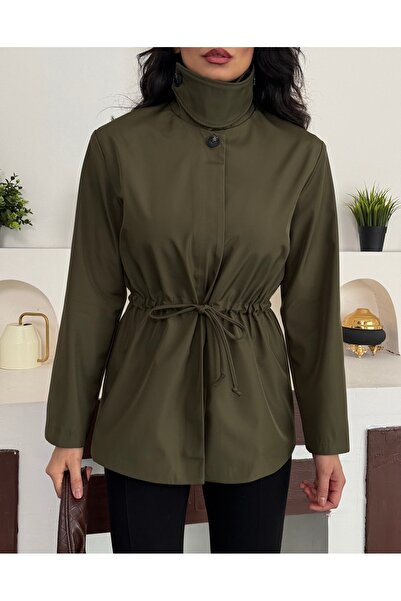 Azda Bogaz Buttoned Trench Coat Model Code:04