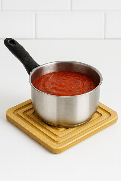 Mutfak Köşesi Lona Bamboo Square Trivet 16.5 x 16.5 cm – Heat-Resistant Pot and Tray Coaster