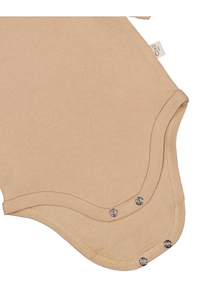 Civil Baby Solid Color Long Sleeve Snap-On Bodysuit - Brown 0-1 Month