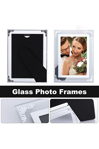 BIGTHREE 6-Pack 6x4 Silver Mirrored Glass Photo Frames (Rectangular, Tabletop)