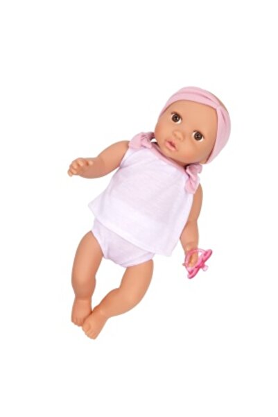 Lullababy baby doll with 2-piece outfit and pink headband, 35 cm
