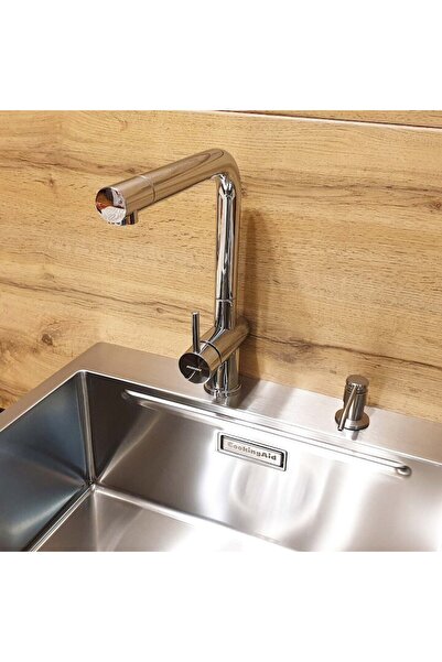 CookingAid Baterie de bucătărie Line MN 805, finisaj cromat, cu cap de scurgere rotativ la 360°