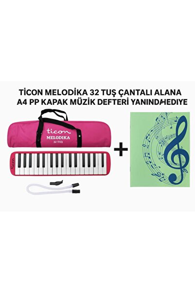 Ticon 32 K Melodika Hortumlu + 40 Yp PP Kapak Müzik Defteri