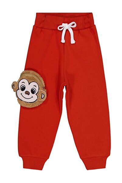 Civil Boys Monkey Pocket 2-5 Years Old Sweatpants - Orange 4-5 Years Old