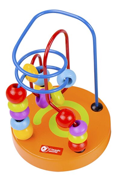 Rossie Ahşap Boncuklar Montessori Mama Sandalyesi Oyuncağı | 1 yaş+ | & Classic