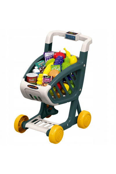 Matadi Green children's shopping cart with moving wheels, equipped with lights and 16 songs,
