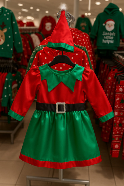 Inovius Costum Spiridusa cu Curea - Fetite - NNK402-Marime 128 (7-8 Ani)