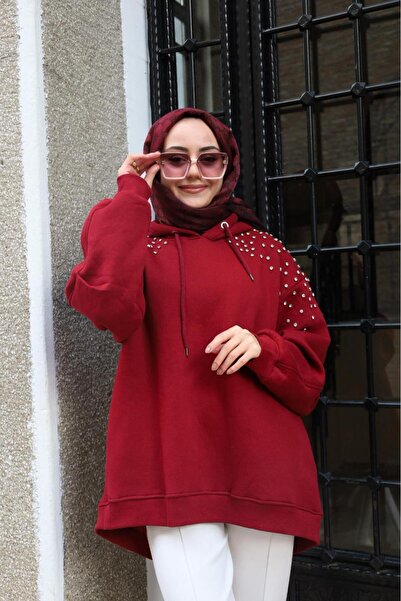 W WARGA Stone Detail Hooded Sweatshirt