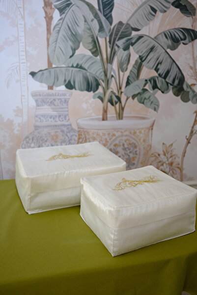 Leoinart طقم حاويات عتيق من قطعتين بلون الإكرو الذهبي