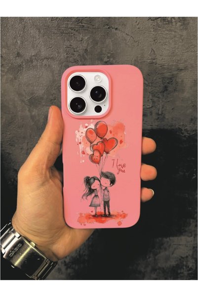 ALYACEPSTORE CASE iPhone 14 Pro Compatible Pink Case with Heart Balloon and V...