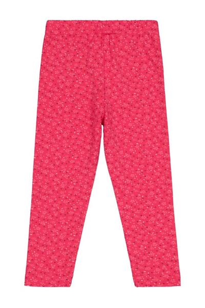 Civil Girls Crispy Flower Printed 2-5 Years Old Leggings - Fusya 2-3 Years Old