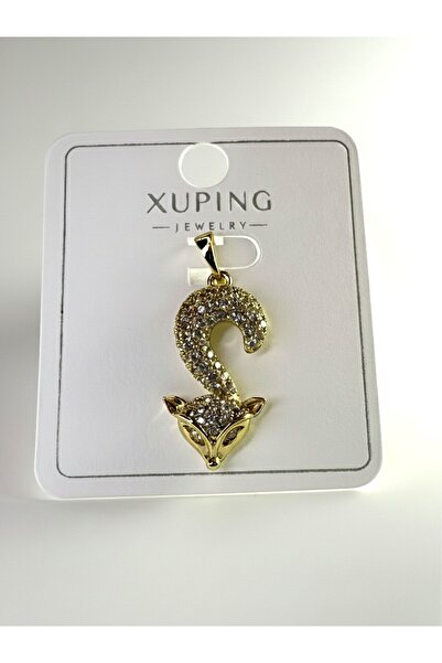 marvelous XUPİNG Kadın Altın Renkli Tilki Figürlü Kolye ucu-Charm Kararmaz Çelik
