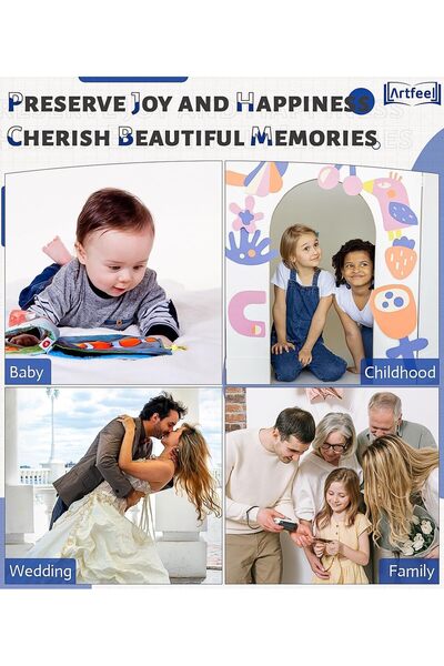 AOHRYME Large Self-Adhesive Linen Photo Album (Dark Blue) - 40 Page, Holds 4x6 Photos