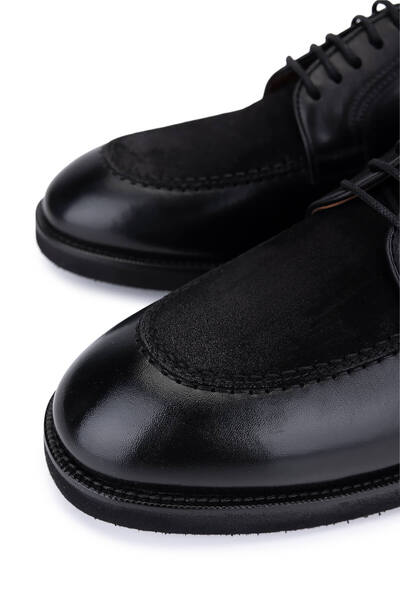 Tamer Tanca Erkek Hakiki Deri Siyah Klasik Ayakkabı