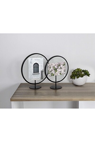 umbra Infinity Picture Frame, Floating Photo Display For Desk Or Wall, 4x6, Black