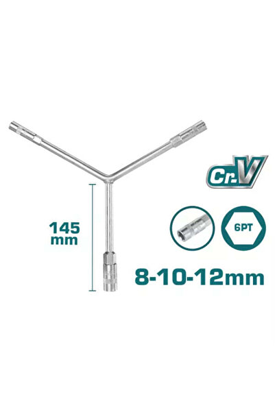 TOTAL Cheie tip Y 8 x 10 x 12 mm - Industrial