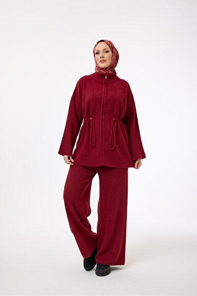 My City 44166 - Stylish Comfortable Casual Drawstring Waist Knitwear Women's Set with Pants