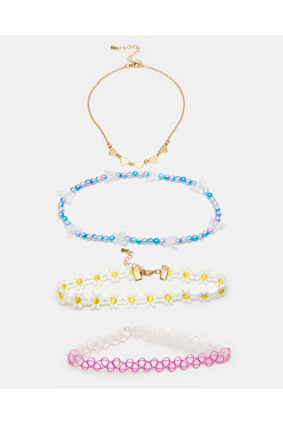 REDTAG Girls Assorted Choker Set (4 Piece)