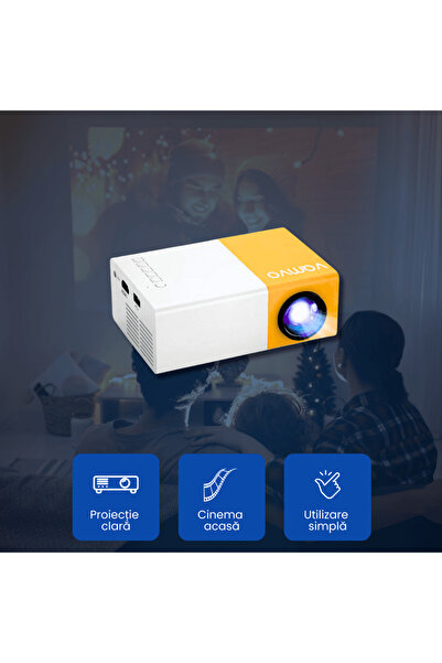 OferteTop Mini Portable LED Video Projector with Full HD 1080P Resolution