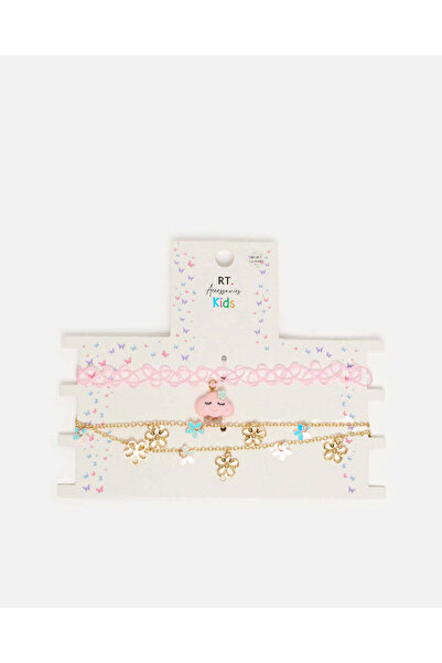 REDTAG Girls Assorted Embellished Choker Set (2 Piece)