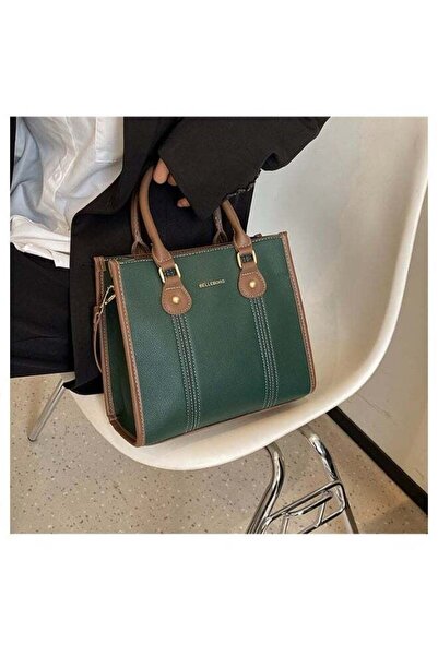 LIGANT Luxury women's handbag in brown and green – stylish and modern design