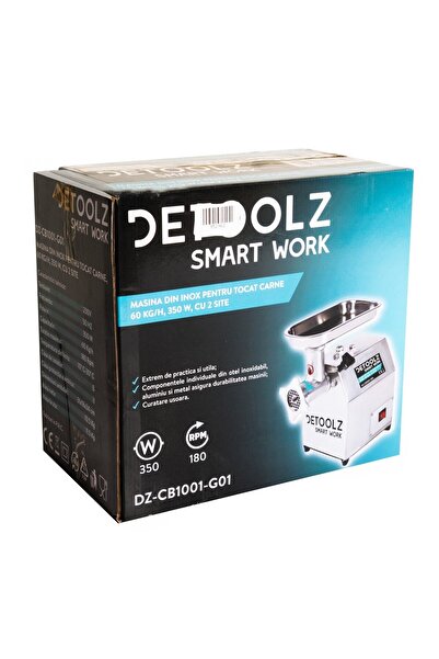 DETOOLZ Masina de tocat carne Detoolz, 350W, 60 kg/h Inox cu 2 site