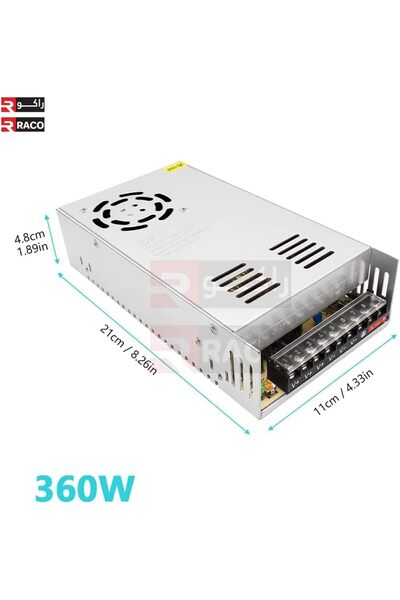 Raco Multipurpose AC to DC Switching Power Supply Driver (12V, 360W 30A)