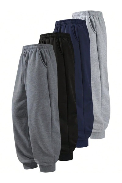 rocassi Unisex 4-τεμάχια ελαστικά παντελόνια φόρμας μεγάλου μεγέθους