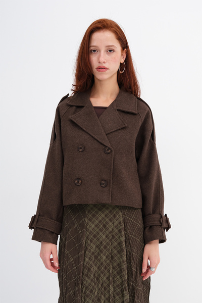 Addax διπλό πέτο Κοντό παλτό K7604