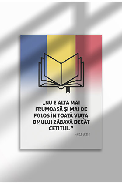 21mxm Canvas Poster with Romanian Patriotic Quote – Unframed on Matte Canvas - Cititul