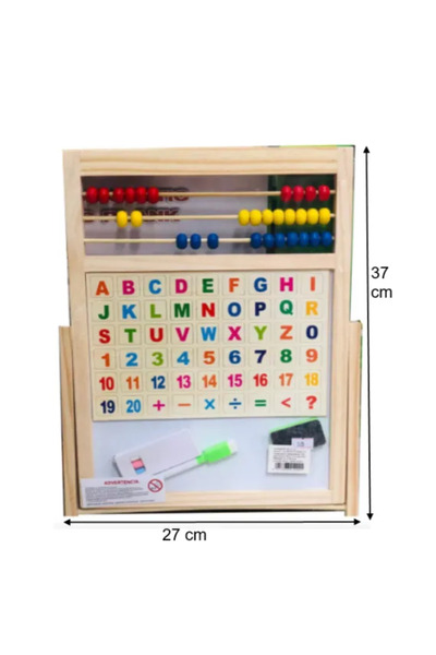 OEM Educational magnetic double-sided board with wooden counting beads, 37 x 27 cm, 3+ years