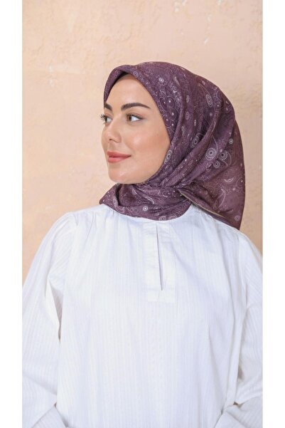 locella Soft Pamuk Eşarp Koyu Mürdüm-18