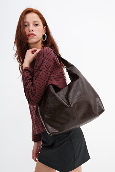 Addax Τσάντα χειρός και ώμου από συνθετικό δέρμα Ç1058