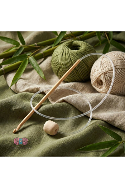 Hobi Dünyası 60 CM Misinalı Stoplu Bambu Tunus Tığı | Doğal, Sessiz ve Hafif ...