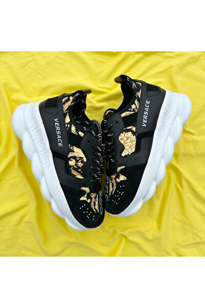 Chain Reaction Barocco Print Sports Shoes Yellow Black