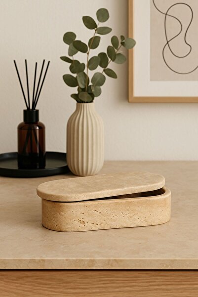 Modestmar Travertine Box - Natural Stone Decorative Box