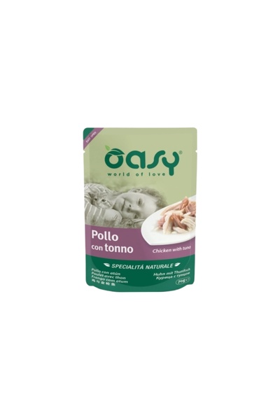 OASY أوسي طعام رطب للقطط بالتونا والدجاج 70g